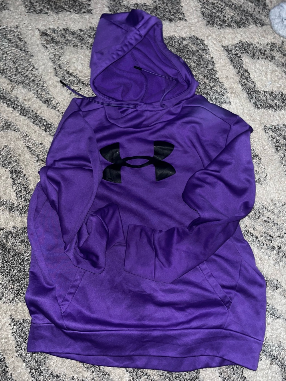 Under Armour Purple Pullover Hoodie with Black Logo